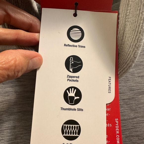 Spyder Women’s Athletic pullover Fleece Lined sweatshirt  Gray SZ Sm NWT - Picture 4 of 12